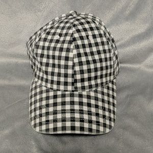 Black and white checkered hat